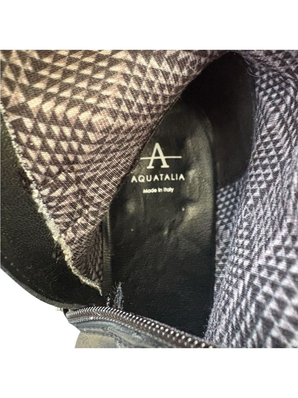 Aquatalia Graciela Black Leather Knee-High Boots, Size 9, Italy. New without box - Picture 8 of 16